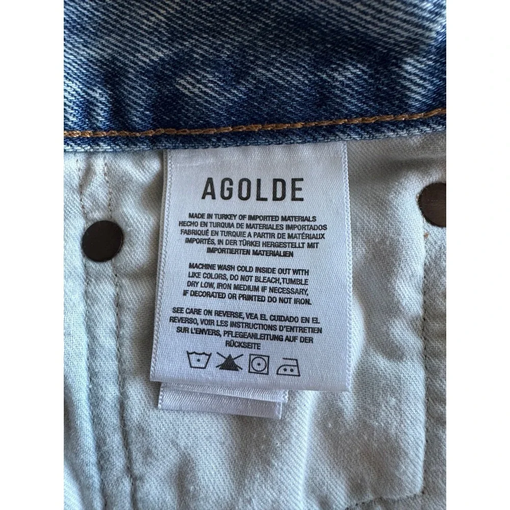 AGOLDE Parker Vintage Cotton Swapmeet Wash Distrssed Cut Off Jean Short Size 29